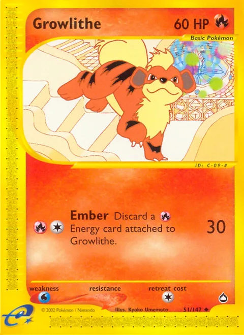 Growlithe, a Pokémon card