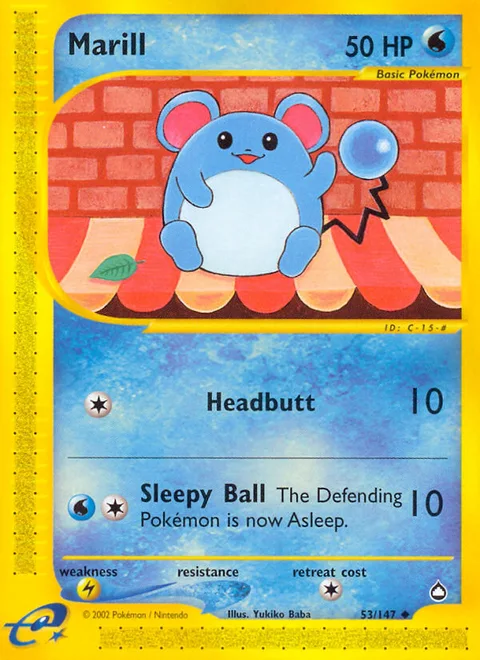 Marill, a Pokémon card