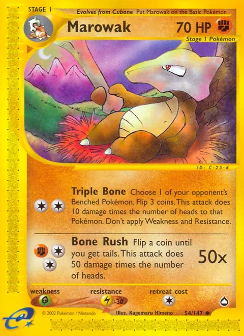 Marowak, a Pokémon card
