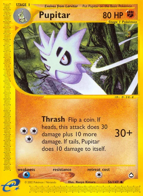 Pupitar, a Pokémon card
