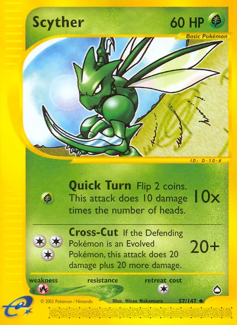 Scyther, a Pokémon card