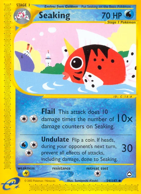 Seaking, a Pokémon card