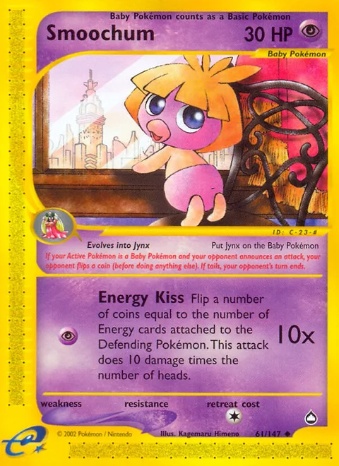 Smoochum, a Pokémon card