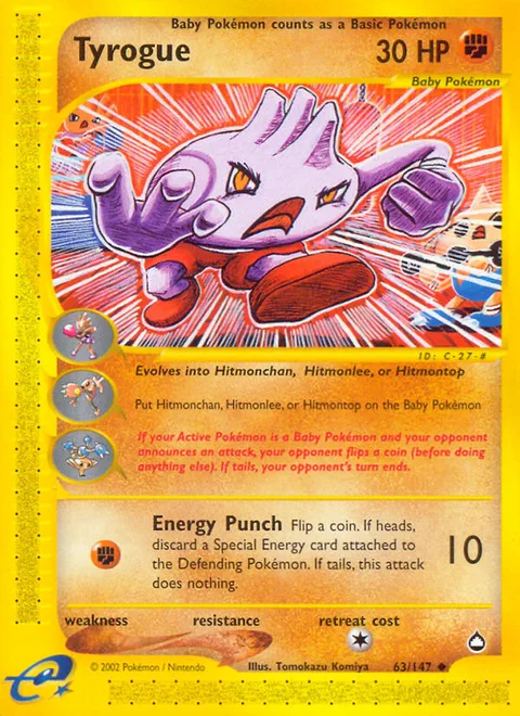 Tyrogue, a Pokémon card