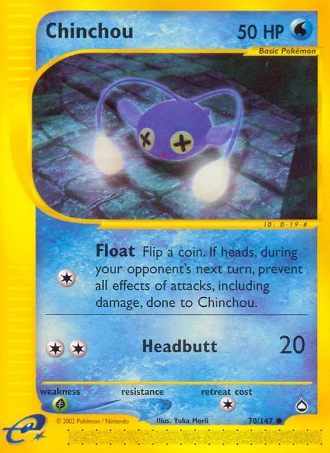 Chinchou, a Pokémon card