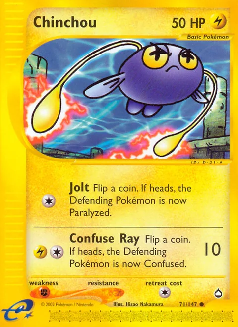 Chinchou, a Pokémon card