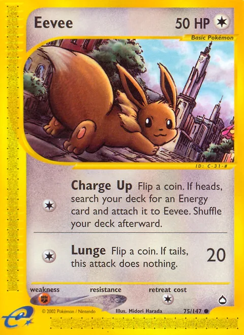 Eevee, a Pokémon card