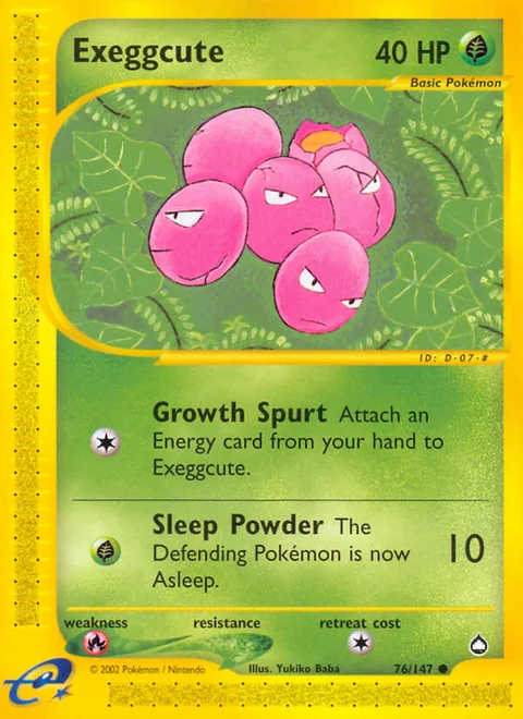 Exeggcute, a Pokémon card