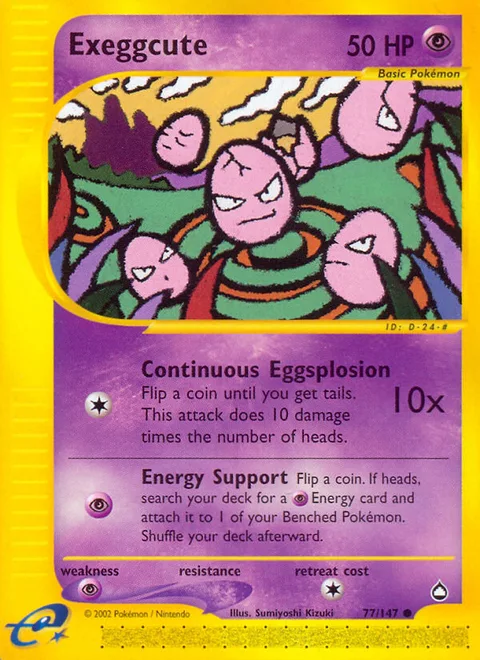Exeggcute, a Pokémon card