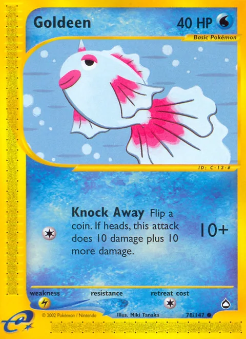 Goldeen, a Pokémon card