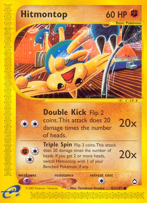 Hitmontop, a Pokémon card