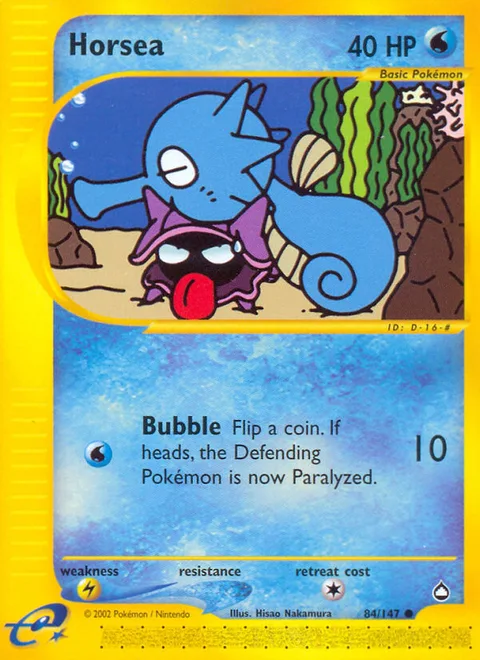 Horsea, a Pokémon card