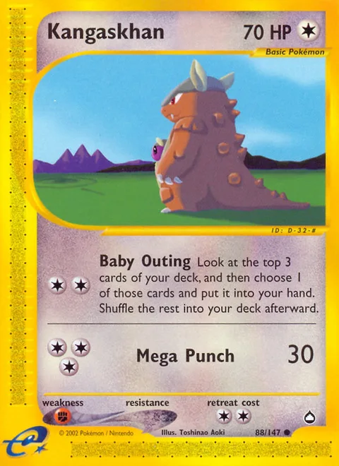 Kangaskhan, a Pokémon card