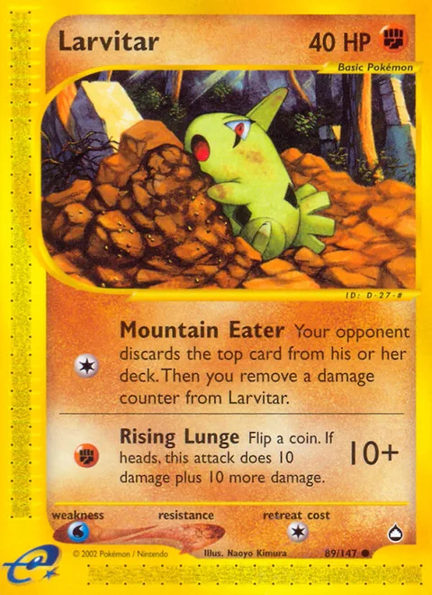 Larvitar, a Pokémon card