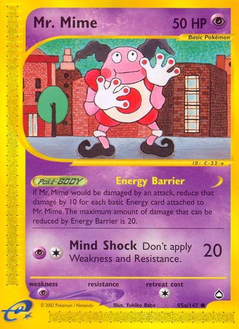 Mr. Mime, a Pokémon card