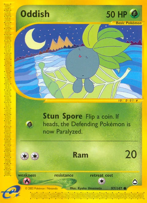 Oddish, a Pokémon card
