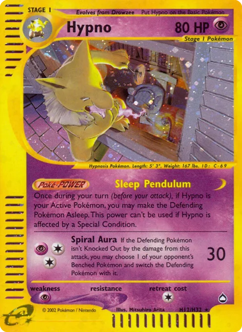 Hypno, a Pokémon card