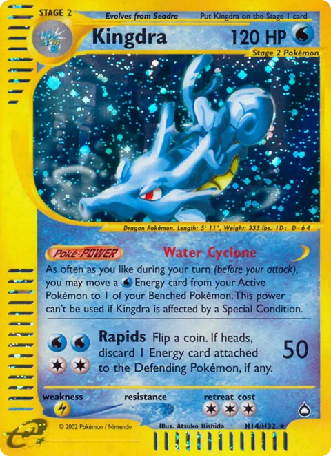 Kingdra, a Pokémon card