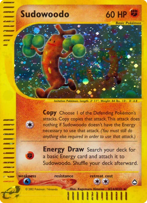 Sudowoodo, a Pokémon card