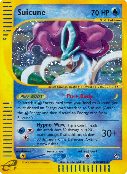 Suicune, a Pokémon card