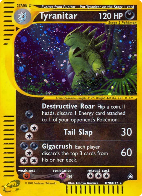 Tyranitar, a Pokémon card