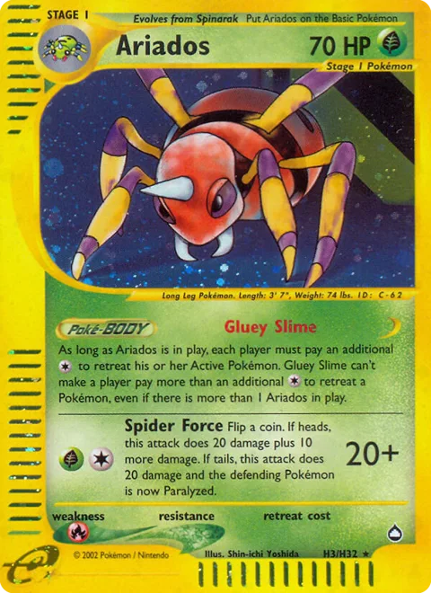 Ariados, a Pokémon card