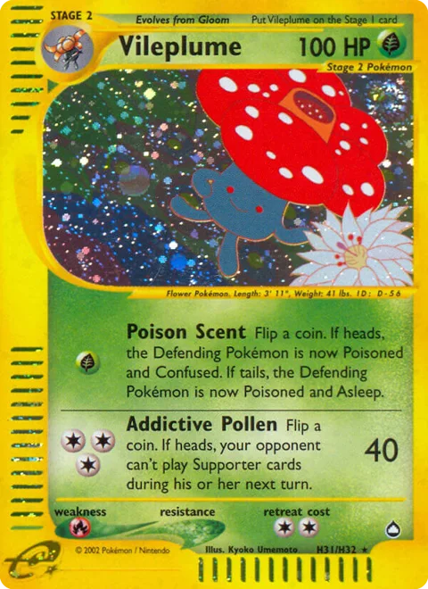 Vileplume, a Pokémon card