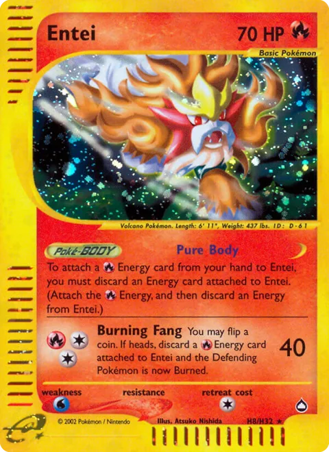 Entei, a Pokémon card