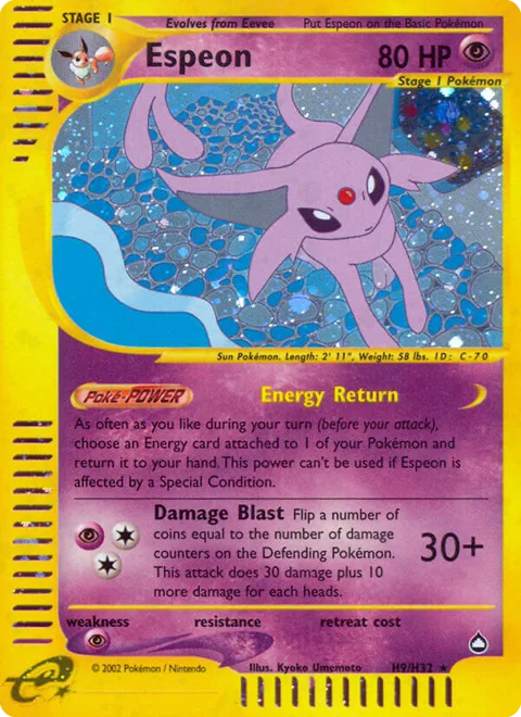 Espeon, a Pokémon card