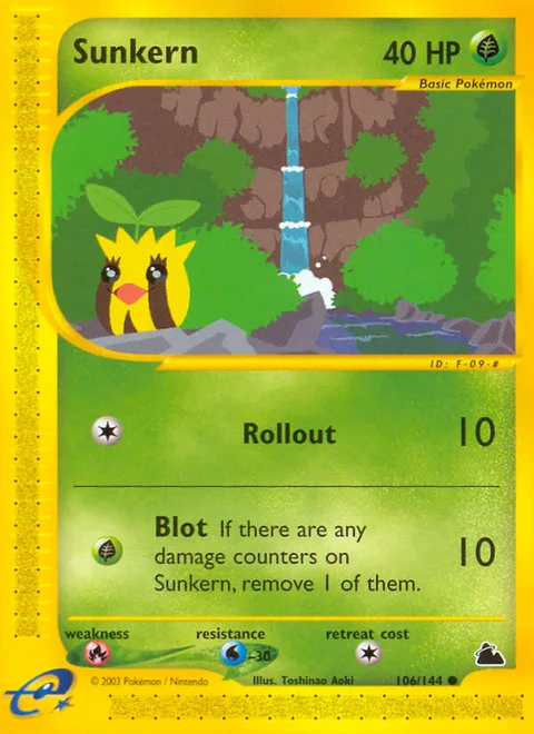 Sunkern, a Pokémon card