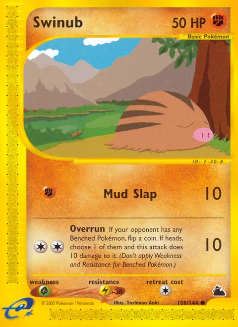 Swinub, a Pokémon card