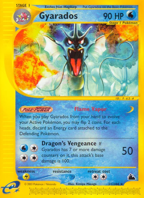 Gyarados, a Pokémon card