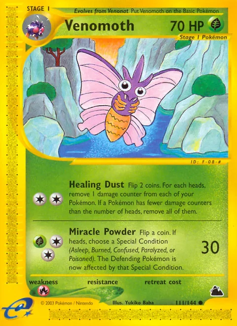 Venomoth, a Pokémon card