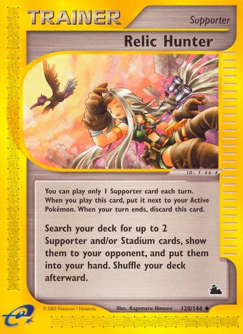 Relic Hunter, a Pokémon card