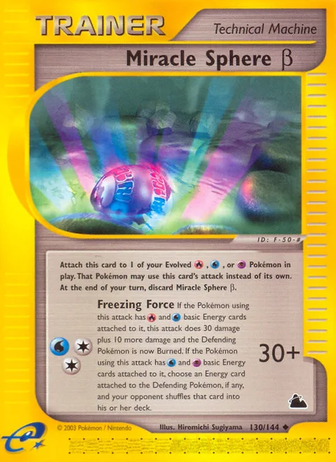 Miracle Sphere β, a Pokémon card