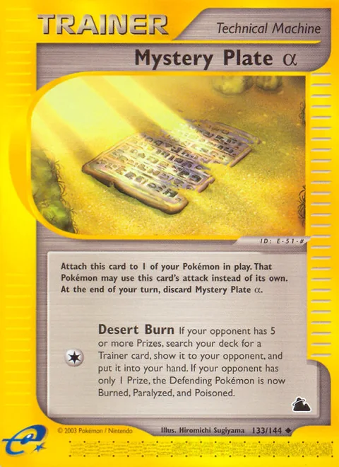 Mystery Plate α, a Pokémon card