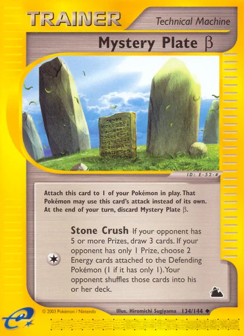 Mystery Plate β, a Pokémon card