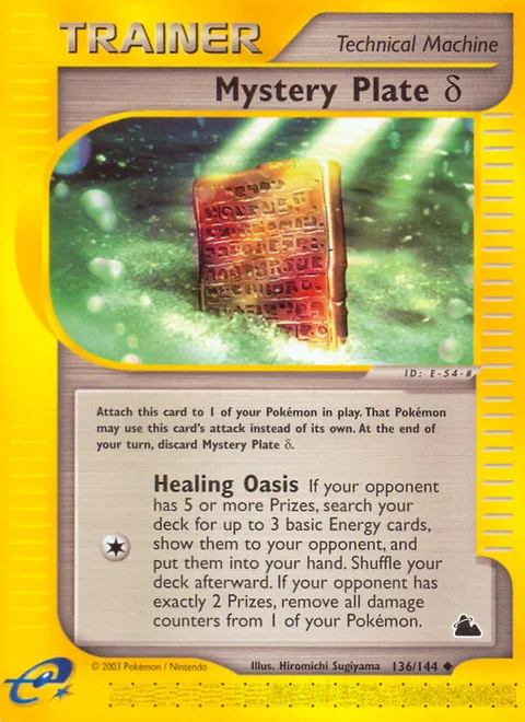 Mystery Plate δ, a Pokémon card