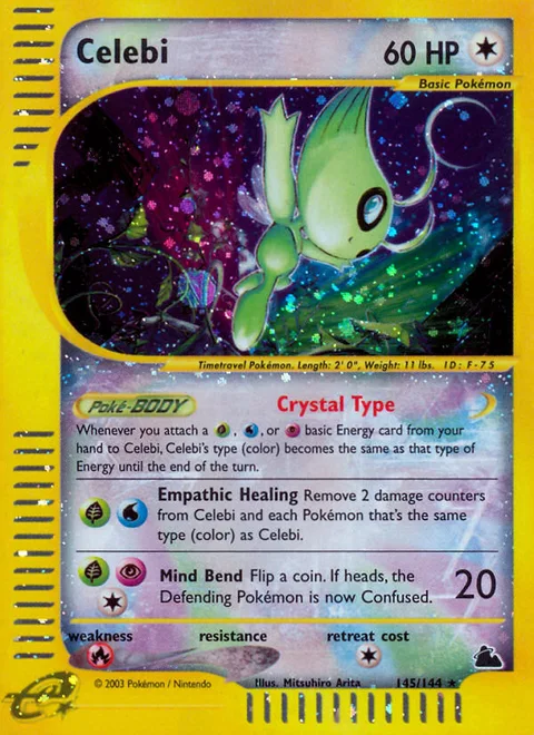 Celebi, a Pokémon card