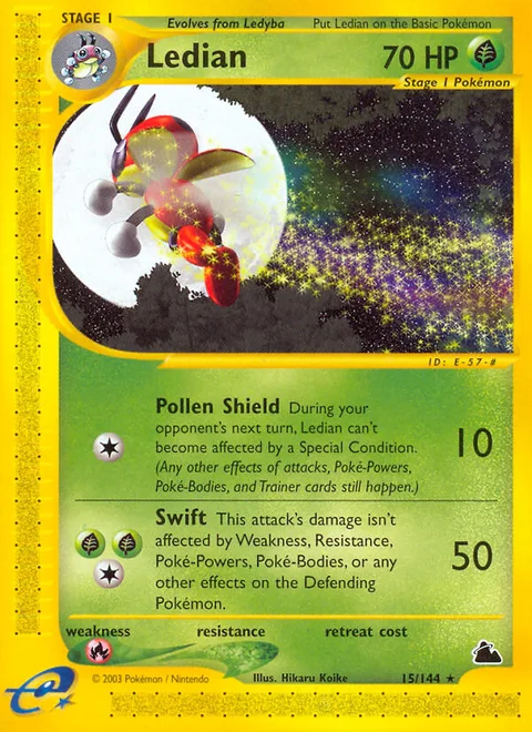Ledian, a Pokémon card