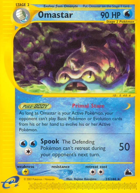 Omastar, a Pokémon card