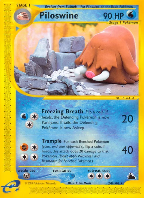 Piloswine, a Pokémon card