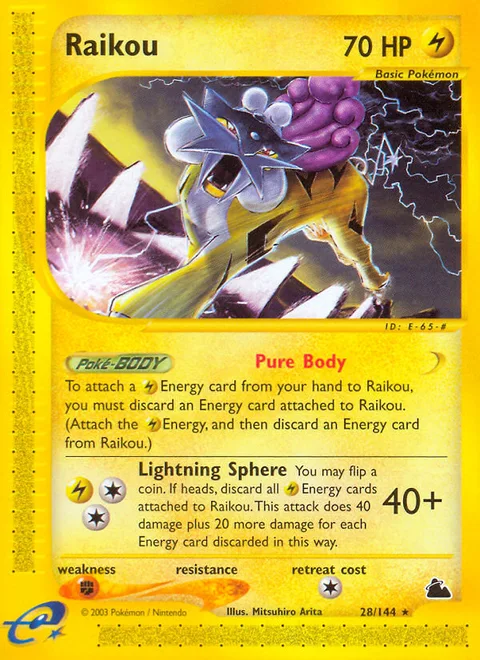 Raikou, a Pokémon card