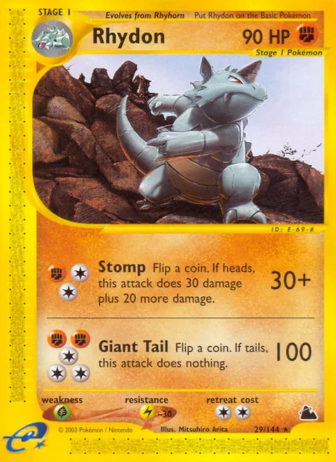 Rhydon, a Pokémon card