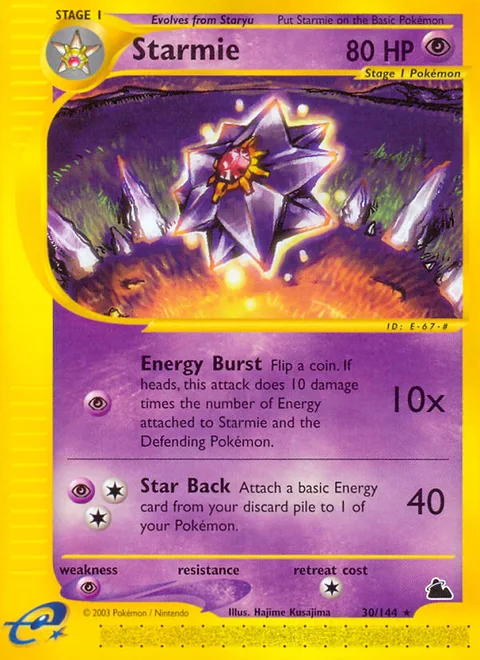 Starmie, a Pokémon card