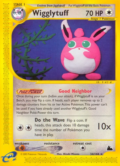 Wigglytuff, a Pokémon card