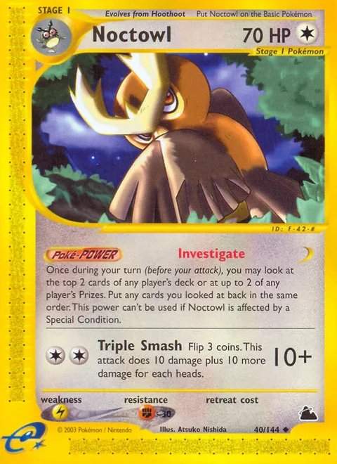 Noctowl, a Pokémon card