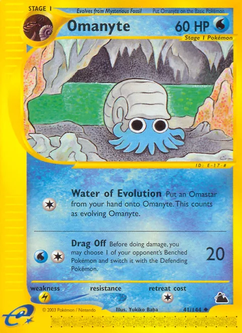Omanyte, a Pokémon card