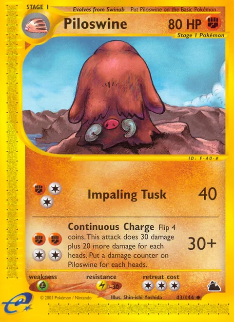 Piloswine, a Pokémon card