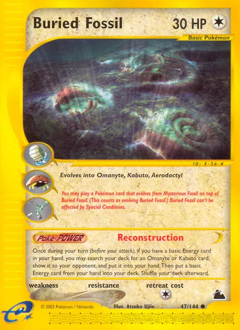 Buried Fossil, a Pokémon card